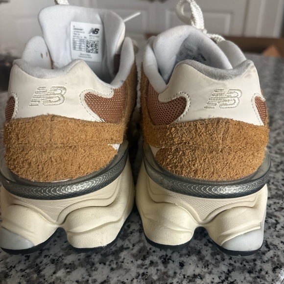 New Balance Tan and Cream Sneakers - Picture 4 of 5